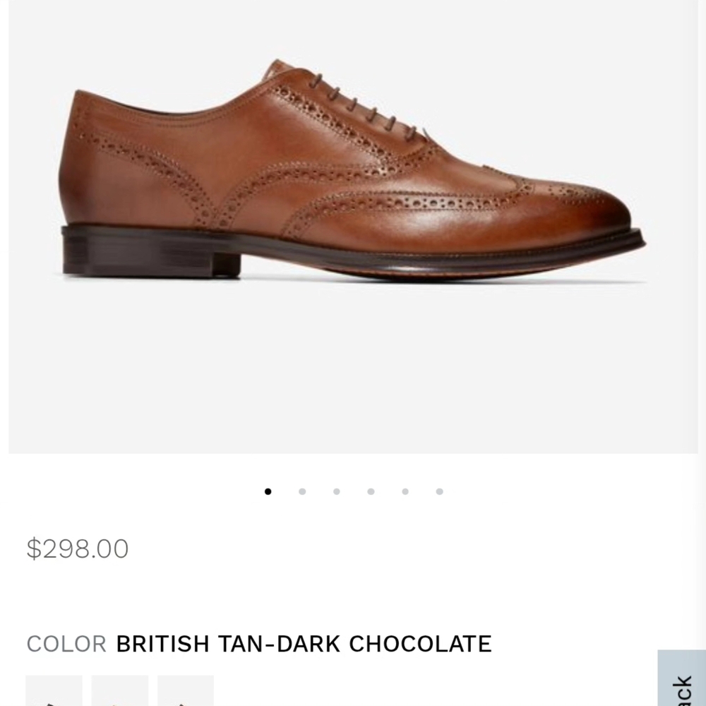 Cole Haan Brown Oxford Shoes Wingtip Brogue